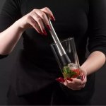 Koktejlový set s bambusovým stojanem – shaker + sada 11 doplňků dárková