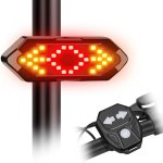 Zadné bezdrôtové svetlo na bicykel so smerovkami + 32 LED + zvukový efekt 120 dB