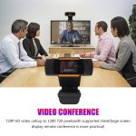 Full HD USB webkamera 1080p s mikrofónom a držiakom – Plug & Play