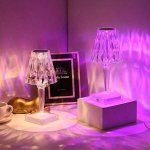 LED stolová nočná lampa akrylová RGB 16 farieb - inteligentné dotykové ovládanie