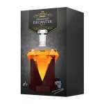 Karafa diamant na whisky 850 ml – nádoba na whisky skleněná (stojan + 9 kamenů)