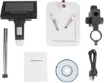 Mikroskop aj pre deti - digitálny s kamerou a displejom 4,3" na PC + LED svetlo s 50-1000x priblížením