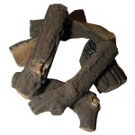 Dekorační keramická polena - žáruvzdorná výplň do topeniště (SET 6 ks)