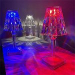 LED stolová nočná lampa akrylová RGB 16 farieb - inteligentné dotykové ovládanie