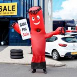 Kostým maskot panák – reklamný nafukovací oblek panák XXL 2,4 m + ventilátor