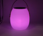 LED farebná lampa s rúčkou lampáš (zmena farieb) - vodotesná IP54 solárna na diaľkové ovládanie