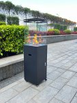 Exteriérový plynový ohřívač betonový do zahrady - FLAMEO 155x42x42 cm