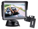 Kabelový couvací set do automobilu: 5" displej + FULL HD zadní mini kamera (IP68)