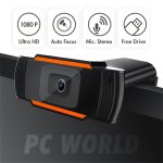 Full HD USB webkamera 1080p s mikrofónom a držiakom – Plug & Play