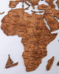 3D drevená mapa sveta vo farbe dub 150×90 cm – nástenný obraz 3D drevená dekorácia