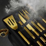Nářadí grilovací sada s organizérem – BBQ set 5 ks nářadí + cestovní kufřík