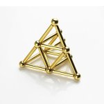 Tyčinky s guličkami magnetické NeoCube strieborno-zlaté