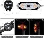 Zadné bezdrôtové svetlo na bicykel so smerovkami + 32 LED + zvukový efekt 120 dB