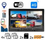 Monitor LCD 4G DVR 10,1" para coche + LIVE stream y seguimiento GPS