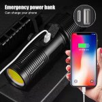 LED baterka so ZOOMOM UItra silná – 3000m dosvit + 8800 mAh batéria + USB nabijatelna + 5 režimov