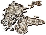 Drevená technická 3D mapa sveta na stenu – 8 vrstiev dreva, rozmer 140×82 cm, hrúbka 24 mm