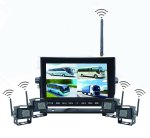 Sistema de estacionamento de 4 câmeras WiFi + monitor WiFi LED de 7"