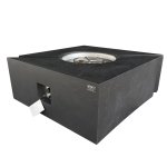 Konferenčný stôl plynové ohniská - betónové exterierove ohnisko - BURNEO 106x102 cm čierne
