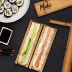 Sushi súprava na maki rolky bambusová – sada na prípravu sushi maki roliek