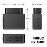 Localizzatore OBD 4G per il tracciamento GPS dell'auto con una precisione fino a 2,5 m