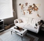 Dřevěná mapa světa na zeď 200x120 cm - 3D nástěnná mapa XL