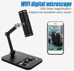 Mikroskop digitálny na mobil s FULL HD 1000x + Wifi (iOS / Android) + 8x LED