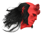 Maska na obličej Hellboy čert – červená maska na Halloween pro fanoušky fantasy