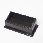 Kancelářský set – elegantní 8 dílný set z ořechu a černé kůže, ruční výroba
