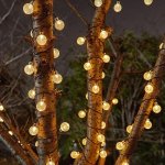 Solárna svetelná reťaz 100 LED biela - 12 m dekoračné IP44 osvetlenie na svadbu či večierok