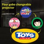 Gobo проектори 100W - прожекция върху сгради до 70M + 4xLogo tray + дистанционно управление
