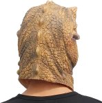 Maska na obličej a hlavu dinosaurus T-Rex – silikonová maska dinosaura na Halloween