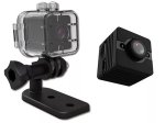 Mikro športová kamera – FULL HD, 155° uhol záberu + vodotesná do 30 m + rozmery len 2,5 × 2,5 cm