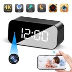 Wekker spioncamera 4K met WiFi / P2P voor mobiel (iOS/Android) + IR
