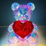 Medvídek svítící LED - hračka plyšová 40 cm + 8 barevných režimů svícení