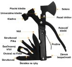 Sada na přežití 17v1 – multifunkční nástroj s kladivem, sekerou a nožem