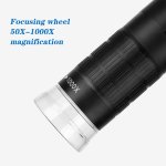 Mikroskop digitálny na mobil s FULL HD 1000x + Wifi (iOS / Android) + 8x LED