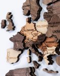 Dřevěná mapa světa na zeď 200x120 cm - 3D nástěnná mapa XL