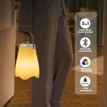 Nadoba na chladenie nápojov 3L a ľadu so 7 RGB LED + 5W reproduktor Bluetooth + IP44