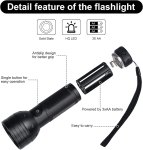UV baterka na detekciu – 395nm ultrafialové svetlo + 51 LED svetlo