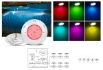 Svetlo do bazena RGB farebné LED 24W vodotesné IP68 pre osvetlenie na bazen