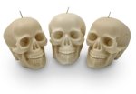 Sviečky lebka – set sviečok na Halloween v tvare lepky voskový 3 ks