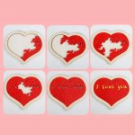 Puzzle srdce skládačka dřevěná 3D – valentýnské puzzle s motivem srdce 24 dílů