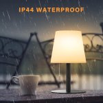 Stolová LED lampa na Li-on batériu vodeodolná s IP44 krytím aj do exteriéru
