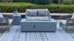 Betonove stoly s ohniskom - outdoor prenosné ohnisko - PORTOGUAPO 152x61 cm