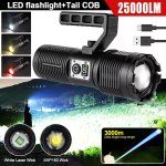 LED baterka so ZOOMOM UItra silná – 3000m dosvit + 8800 mAh batéria + USB nabijatelna + 5 režimov