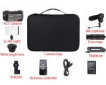 4K videokamera s WiFi + 12x optický zoom + makro objektív + LED svetlo a kufrík (FULL SET) – Ordro AC5