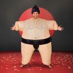 Kostým sumo zápasníka - nafukovací oblek zápasníka sumo s ventilátorem