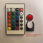 LED lampa krištáľová 21 cm v tvare pohára - dotyková na diaľkové ovládanie + 16 farieb