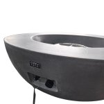 Zahradní ohniště kulaté na zahradu či terasu - plynové betonové FÉNIX 106x40cm šedý