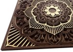 Dřevěný 3D obraz – nástěnná mandala Tibetský motiv / dřevěný obraz na zeď